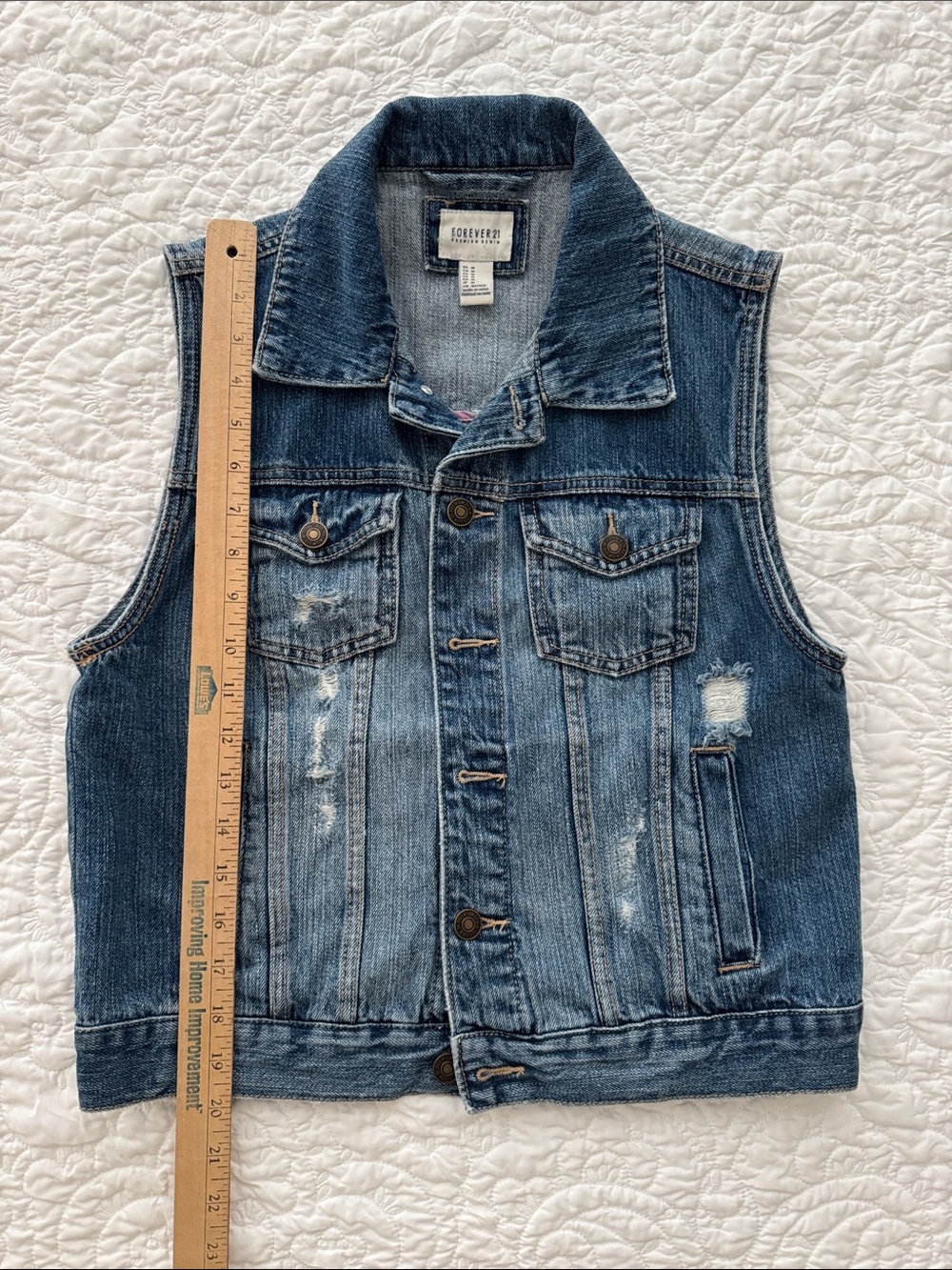 Forever 21 Denim Sleeveless Vest - Picture 4 of 6